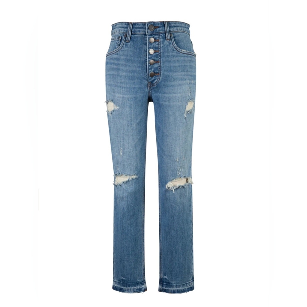 RACHAEL HIGH RISE FAB AB MOM STRAIGHT LEG